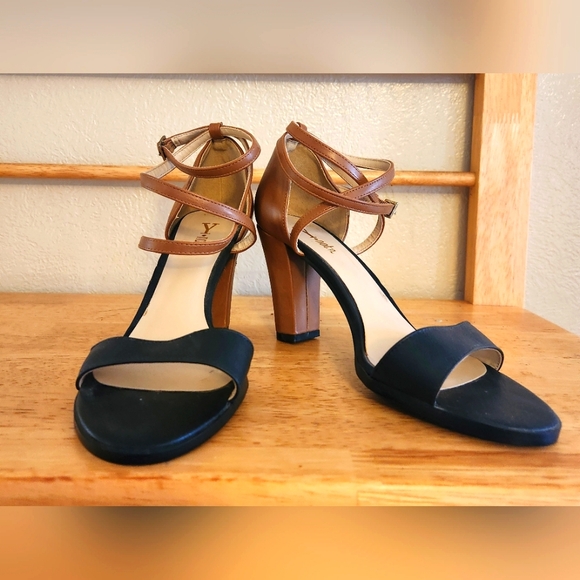 YNot? Stylish Women's Black and Brown Heels - Picture 1 of 11